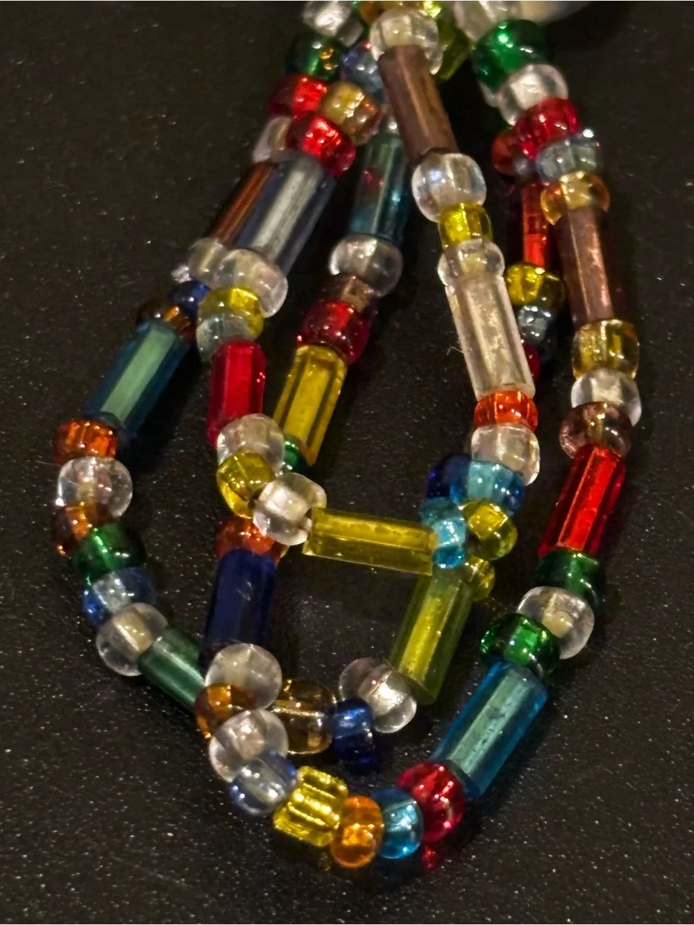 Multicolor Beaded Dangle Earrings - Handcrafted Glass Beads
